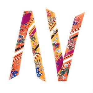 2 Twilly Scarves - Handbag Purse Twilly Scarf Pair